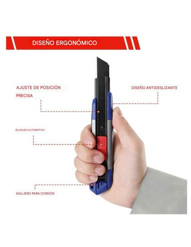 Cúter cierre a presion + 11 cuchillas