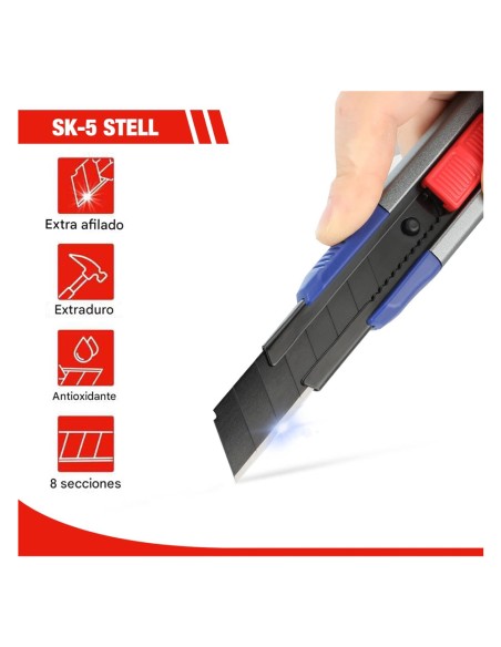 Cúter cierre a presion + 11 cuchillas