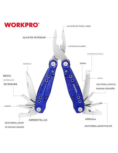 Multiherramienta azul 15 en 1