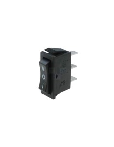 Interruptor on-off-on estrecho 15a 250v negro