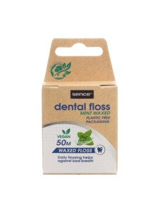 Hilo dental encerado sabor a menta, 50 m