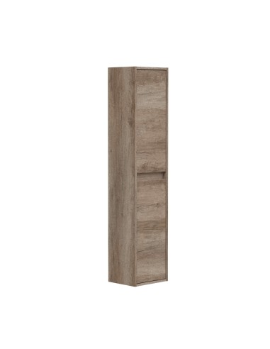 Columna baño suspendida, 2 puertas, marrón nordik