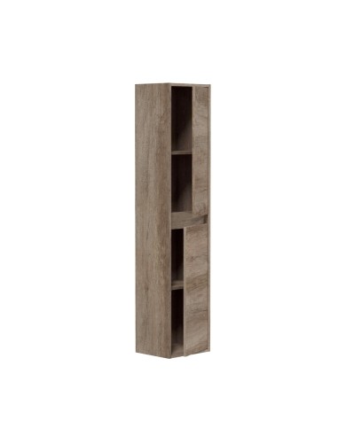 Columna baño suspendida, 2 puertas, marrón nordik