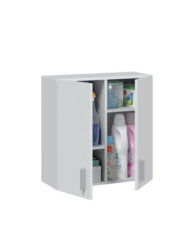 Armario multiusos para colgar 2 puertas blanco