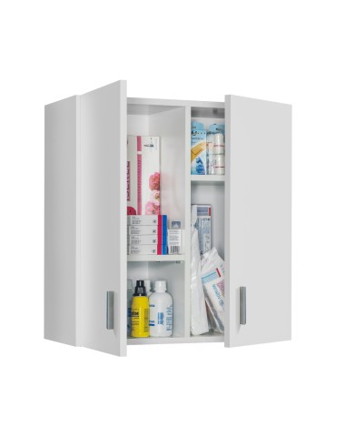 Armario multiusos para colgar 2 puertas blanco