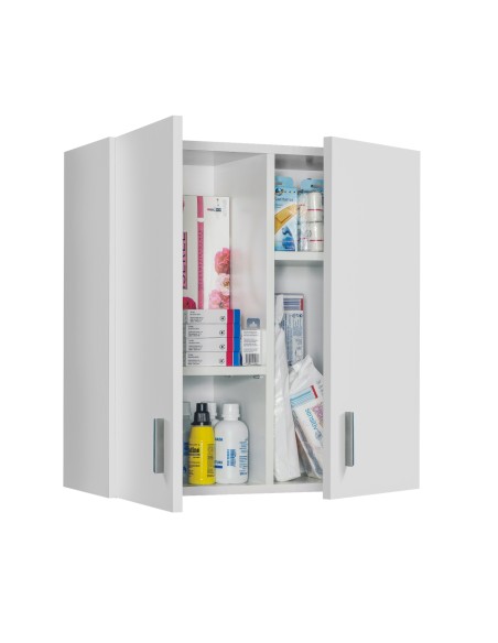 Armario multiusos para colgar 2 puertas blanco