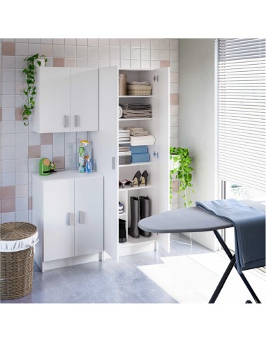 Armario multiusos para colgar 2 puertas blanco
