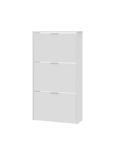 Zapatero 3 puertas abatibles blanco brillo