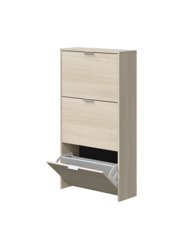 Zapatero 3 puertas abatibles roble