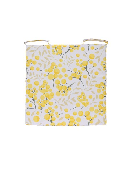 Cojín cuadrado poliéster estampado, exterior, 40 x 40 x 4 cm