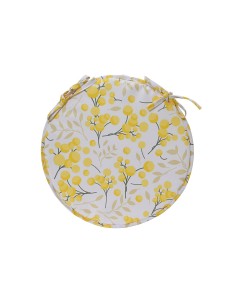 Cojín redondo poliéster estampado, exterior ø39 x 4 cm