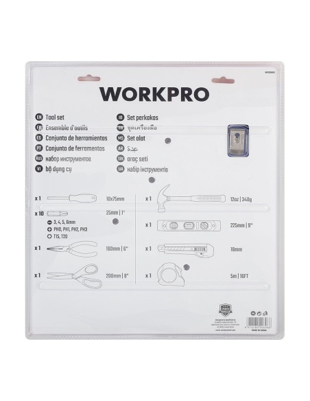 Juego de herramientas 17 piezas