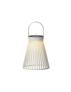 Farol solar de plástico blanco