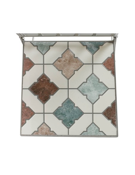 Silla metálica/mosaico bistró mosaico para exterior 38 x 50 x 89 cm