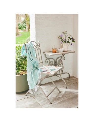 Silla metálica/mosaico bistró mosaico para...