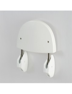 Asiento de pared plegable para bañera, blanco, 36 x 40 cm 2