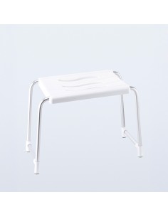 Taburete de baño, blanco, 50 x 24 cm