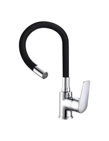 Grifo monomando de cocina caño alto flexible...