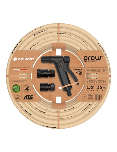 Kit manguera de jardín grow 20 m (1/2" 12.5 mm)