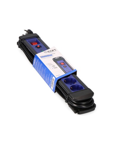 Prolongador con 6 tomas con protector + interruptor 3m.