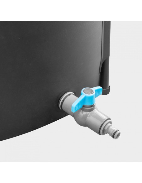 Depósito recolector para agua de lluvia plegable, capacidad de 250 l. ø 60 x 90 cm