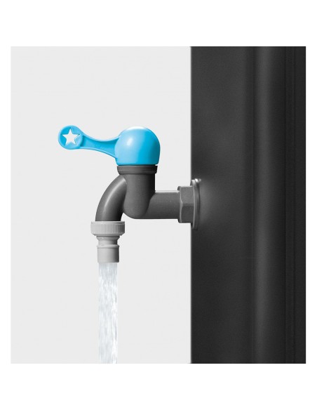 Depósito recolector para agua de lluvia plegable, capacidad de 250 l. ø 60 x 90 cm