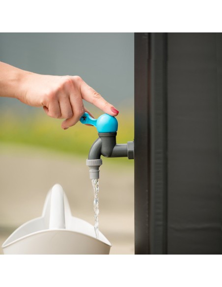 Depósito recolector para agua de lluvia plegable, capacidad de 250 l. ø 60 x 90 cm