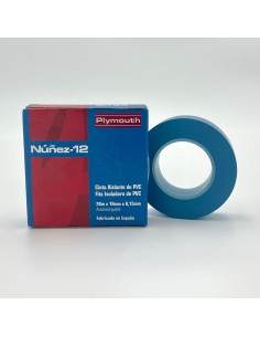 Cinta aislante pvc alta adhesión azul 20 m x 19 mm x 0,15 mm