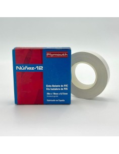 Cinta aislante pvc alta adhesión blanca 10 m x 19 mm x 0,15 mm