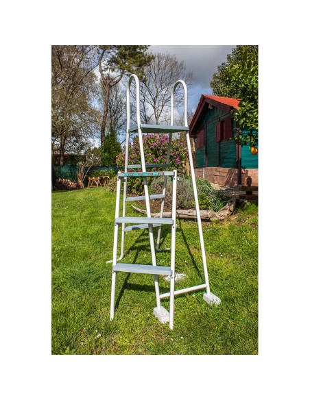 Piscina redonda de pared de acero con chapa blanca 350 x 120 cm