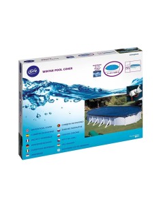 Cubierta piscina ovalada de acero: 610 x 410 cm 2