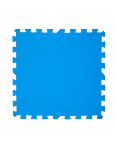 Protector de suelo de piscina, azul. 50 x 50 cm. 9 unidades