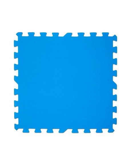 Protector de suelo de piscina, azul. 50 x 50 cm. 9 unidades