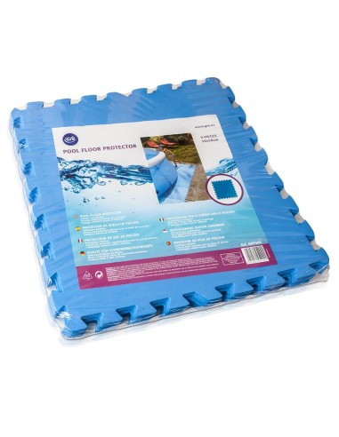 Protector de suelo de piscina, azul. 50 x 50...