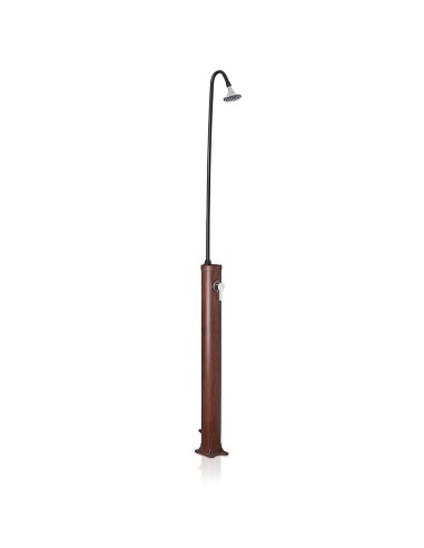 Ducha pvc aspecto madera con acumulador de agua 9 l