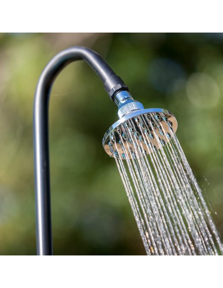 Ducha pvc aspecto madera con acumulador de agua 9 l