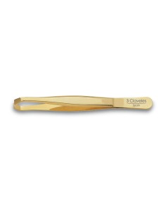 Pinza de depilar cangrejo dorada 9 cm