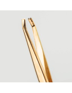 Pinza de depilar cangrejo dorada 9 cm 2