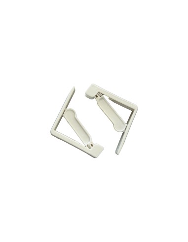 Pack 4 sujetamanteles ajustable con muelle color blanco