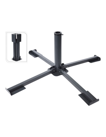 Base parasol metal plegable 4 patas