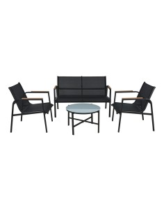 Conjunto jardin 4 piezas metal antracita