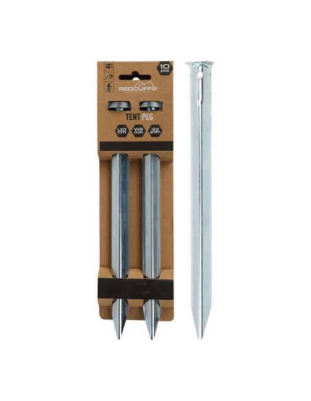 Piquetas angulares para tienda de campaña, 10 uds