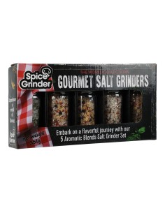 Molinillos de sal con 5 mezclas aromáticas