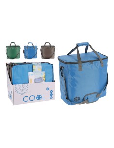 Nevera tipo bolsa isotermica 24 l ribete negro, colores surtidos