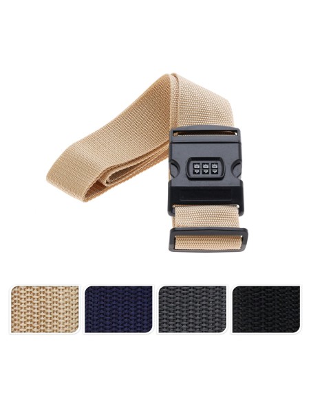 Correa equipaje con combinación, 180 x 5 cm, colores surtidos