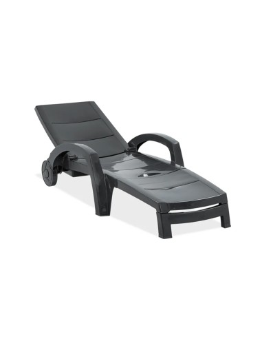 Tumbona plegable ocean color antracita con...