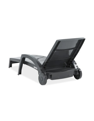 Tumbona plegable ocean color antracita con...