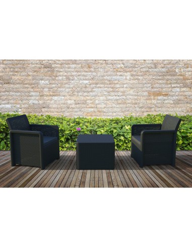 Conjunto jardin nassau grafito 3 piezas...