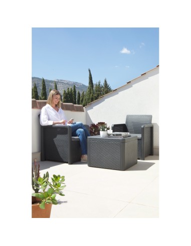 Conjunto jardin nassau grafito 3 piezas...