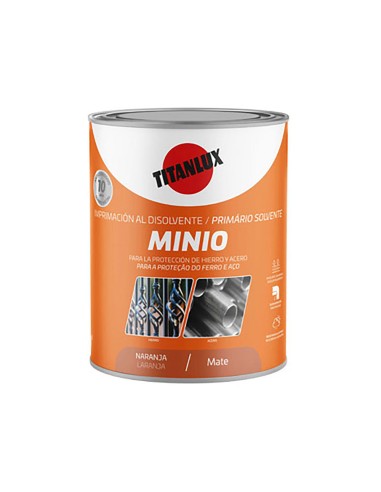 Imprimación sintética antioxidante naranja mate. minio 0,750 l